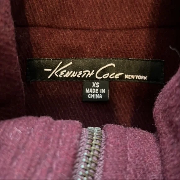 Kenneth Cole Wool Coat with Detachable Faux Fur Trim Hood - Picture 5 of 16